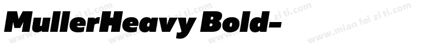 MullerHeavy Bold字体转换